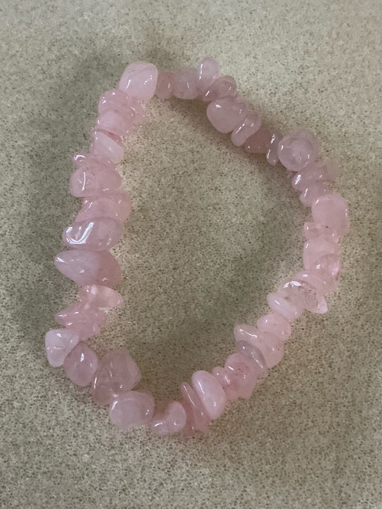 Jewelry - Rose Quartz Chip Stretch Bracelet - Pink Women Jewelry